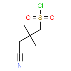 ChemSpider 2D Image | 3-Cyano-2,2-dimethyl-1-propanesulfonyl chloride | C6H10ClNO2S