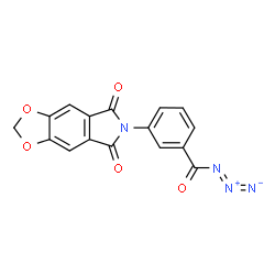 ChemSpider 2D Image | 3-(5,7-Dioxo-5,7-dihydro-6H-[1,3]dioxolo[4,5-f]isoindol-6-yl)benzoyl azide | C16H8N4O5