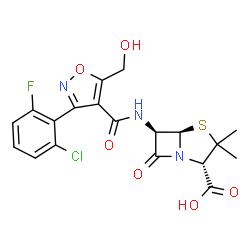 ChemSpider 2D Image | 5-HYDROXYMETHYL FLUCLOXACILLIN | C19H17ClFN3O6S