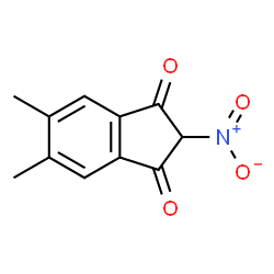 ChemSpider 2D Image | 5,6-Dimethyl-2-nitro-1H-indene-1,3(2H)-dione | C11H9NO4