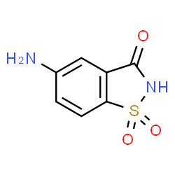 ChemSpider 2D Image | 5-Amino-1,2-benzothiazol-3(2H)-one 1,1-dioxide | C7H6N2O3S