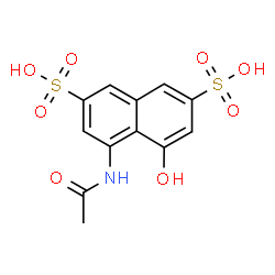 ChemSpider 2D Image | 4-Acetamido-5-hydroxy-2,7-naphthalenedisulfonic acid | C12H11NO8S2