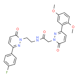 ChemSpider 2D Image | 2-[3-(2,5-Dimethoxyphenyl)-6-oxo-1(6H)-pyridazinyl]-N-{2-[3-(4-fluorophenyl)-6-oxo-1(6H)-pyridazinyl]ethyl}acetamide | C26H24FN5O5