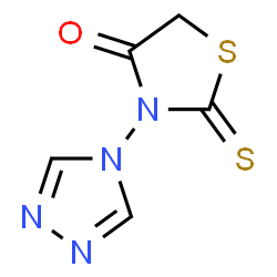 ChemSpider 2D Image | 2-Thioxo-3-(4H-1,2,4-triazol-4-yl)-1,3-thiazolidin-4-one | C5H4N4OS2