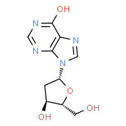 ChemSpider 2D Image | Deoxyinosine | C10H12N4O4