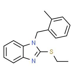 ChemSpider 2D Image | 2-(Ethylsulfanyl)-1-(2-methylbenzyl)-1H-benzimidazole | C17H18N2S