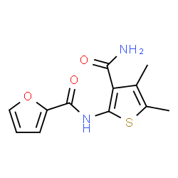 ChemSpider 2D Image | N-(3-Carbamoyl-4,5-dimethyl-2-thienyl)-2-furamide | C12H12N2O3S