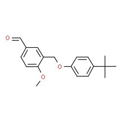 ChemSpider 2D Image | 3-(4-TERT-BUTYLPHENOXYMETHYL)-4-METHOXYBENZALDEHYDE | C19H22O3