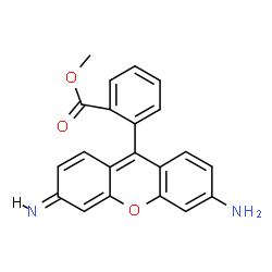 ChemSpider 2D Image | Methyl 2-[(3E)-6-amino-3-imino-3H-xanthen-9-yl]benzoate | C21H16N2O3