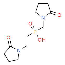 ChemSpider 2D Image | [2-(2-Oxo-1-pyrrolidinyl)ethyl][(2-oxo-1-pyrrolidinyl)methyl]phosphinic acid | C11H19N2O4P