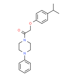 ChemSpider 2D Image | 2-(4-Isopropylphenoxy)-1-(4-phenyl-1-piperazinyl)ethanone | C21H26N2O2