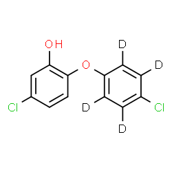 ChemSpider 2D Image | 5-Chloro-2-{[4-chloro(~2~H_4_)phenyl]oxy}phenol | C12H4D4Cl2O2