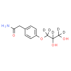 ChemSpider 2D Image | 2-(4-{[2,3-Dihydroxy(~2~H_5_)propyl]oxy}phenyl)acetamide | C11H10D5NO4