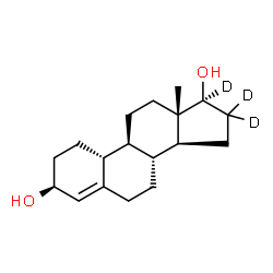 ChemSpider 2D Image | (3beta,17beta)-(16,16,17-~2~H_3_)Estr-4-ene-3,17-diol | C18H25D3O2