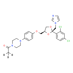 ChemSpider 2D Image | Ketoconazole-d3 | C26H25D3Cl2N4O4