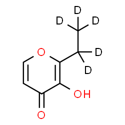 ChemSpider 2D Image | 2-(~2~H_5_)Ethyl-3-hydroxy-4H-pyran-4-one | C7H3D5O3