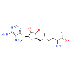 ChemSpider 2D Image | 5'-[(3-Amino-3-carboxypropyl)(methyl)amino]-5'-deoxyadenosine | C15H23N7O5