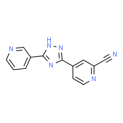 ChemSpider 2D Image | 4-[5-(3-Pyridinyl)-1H-1,2,4-triazol-3-yl]-2-pyridinecarbonitrile | C13H8N6