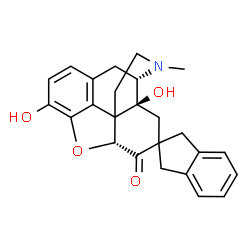 ChemSpider 2D Image | 7-spiroindanyloxymorphone | C25H25NO4