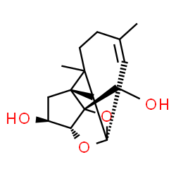 ChemSpider 2D Image | (3beta,6xi,11beta,12R)-11,12-Epoxytrichothec-9-ene-3,13-diol | C15H22O4