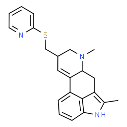 ChemSpider 2D Image | 2,6-Dimethyl-8-[(2-pyridinylsulfanyl)methyl]-9,10-didehydroergoline | C22H23N3S