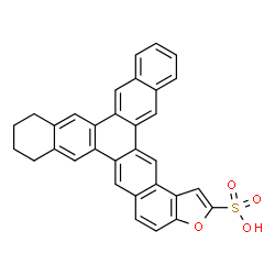 ChemSpider 2D Image | 12,13,14,15-Tetrahydrotrinaphthyleno[2,1-b]furan-2-sulfonic acid | C32H22O4S