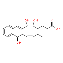 ChemSpider 2D Image | (7E,9E,11Z,13E,15R,17Z)-5,6,15-trihydroxyicosapentaenoic acid | C20H30O5
