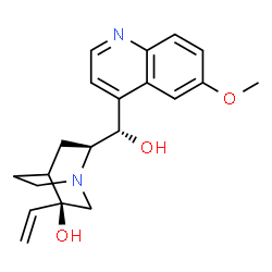 ChemSpider 2D Image | (8alpha,9S)-6'-Methoxycinchonan-3,9-diol | C20H24N2O3