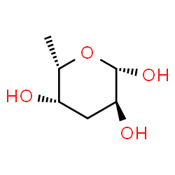 ChemSpider 2D Image | 3,6-Dideoxy-beta-L-xylo-hexopyranose | C6H12O4