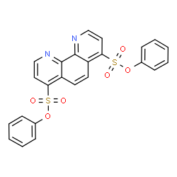 ChemSpider 2D Image | Diphenyl 1,10-phenanthroline-4,7-disulfonate | C24H16N2O6S2