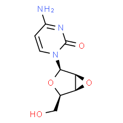 ChemSpider 2D Image | 1-(2,3-Anhydro-.beta.-D-lyxofuranosyl)cytosine | C9H11N3O4
