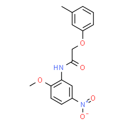 ChemSpider 2D Image | N-(2-Methoxy-5-nitrophenyl)-2-(3-methylphenoxy)acetamide | C16H16N2O5