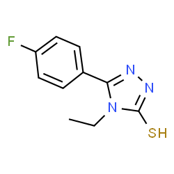 ChemSpider 2D Image | 4-ethyl-5-(4-fluorophenyl)-4H-1,2,4-triazol-3-yl hydrosulfide | C10H10FN3S