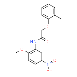 ChemSpider 2D Image | N-(2-Methoxy-5-nitrophenyl)-2-(2-methylphenoxy)acetamide | C16H16N2O5