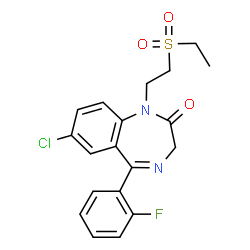 ChemSpider 2D Image | elfazepam | C19H18ClFN2O3S