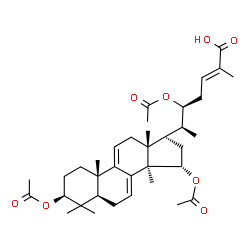 ChemSpider 2D Image | (3beta,15alpha,22S,24E)-3,15,22-Triacetoxylanosta-7,9(11),24-trien-26-oic acid | C36H52O8