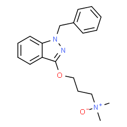 ChemSpider 2D Image | {3-[(1-Benzyl-1H-indazol-3-yl)oxy]propyl}dimethylamine oxide | C19H23N3O2