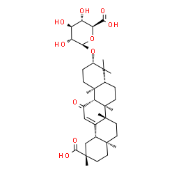 ChemSpider 2D Image | (3beta,18alpha)-30-Hydroxy-11,30-dioxoolean-12-en-3-yl beta-D-glucopyranosiduronic acid | C36H54O10