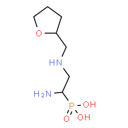 ChemSpider 2D Image | {1-Amino-2-[(tetrahydro-2-furanylmethyl)amino]ethyl}phosphonic acid | C7H17N2O4P