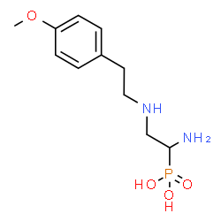 ChemSpider 2D Image | (1-Amino-2-{[2-(4-methoxyphenyl)ethyl]amino}ethyl)phosphonic acid | C11H19N2O4P