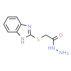 ChemSpider 2D Image | 2-(1H-Benzimidazol-2-ylthio)acetohydrazide | C9H10N4OS