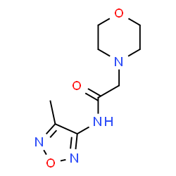 ChemSpider 2D Image | N-(4-Methyl-1,2,5-oxadiazol-3-yl)-2-(4-morpholinyl)acetamide | C9H14N4O3
