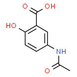 ChemSpider 2D Image | N-Acetyl-5-aminosalicylic acid | C9H9NO4
