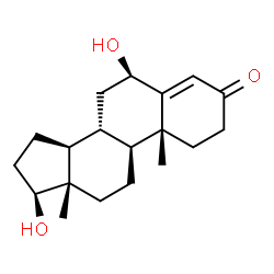 ChemSpider 2D Image | 6 beta hydroxy testosterone | C19H28O3