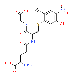 ChemSpider 2D Image | L-gamma-Glutamyl-S-(2-cyano-5-hydroxy-4-nitrophenyl)-L-cysteinylglycine | C17H19N5O9S