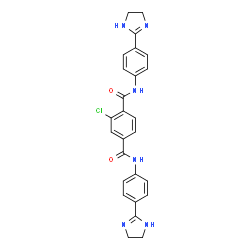 ChemSpider 2D Image | 4',4''-BIS(2-IMIDAZOLIN-2-YL)-2-CHLOROTEREPHTHALANILIDE | C26H23ClN6O2