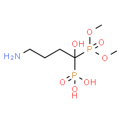 ChemSpider 2D Image | [4-Amino-1-(dimethoxyphosphoryl)-1-hydroxybutyl]phosphonic acid | C6H17NO7P2