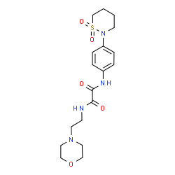 ChemSpider 2D Image | N-[4-(1,1-Dioxido-1,2-thiazinan-2-yl)phenyl]-N'-[2-(4-morpholinyl)ethyl]ethanediamide | C18H26N4O5S