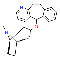 ChemSpider 2D Image | 5-{[(1R,5S)-8-Methyl-8-azabicyclo[3.2.1]oct-3-yl]oxy}-5H-benzo[4,5]cyclohepta[1,2-b]pyridine | C22H24N2O