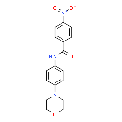 ChemSpider 2D Image | N-[4-(4-Morpholinyl)phenyl]-4-nitrobenzamide | C17H17N3O4